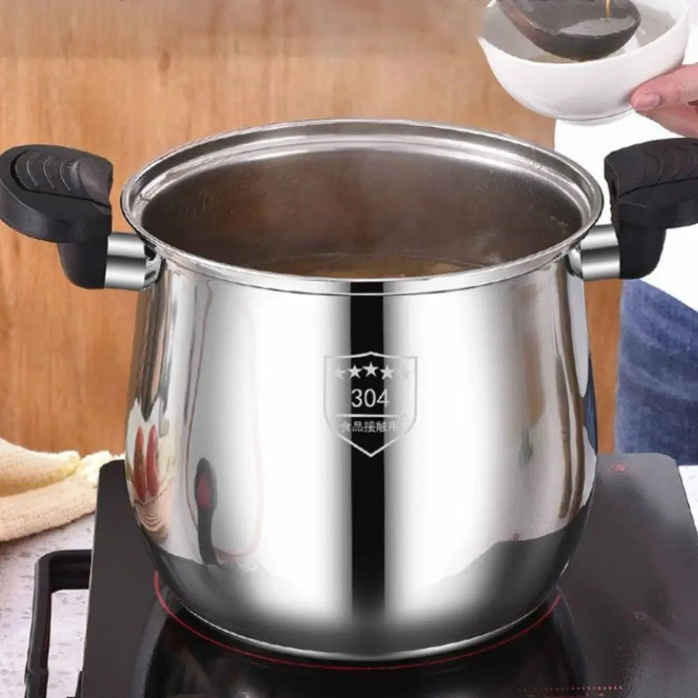 Durable 304 Stainless Steel Micro-Pressure Cooker 8 L Large Capacity Soup Pot Non-Stick Anti-scalding Stockpot Soup
