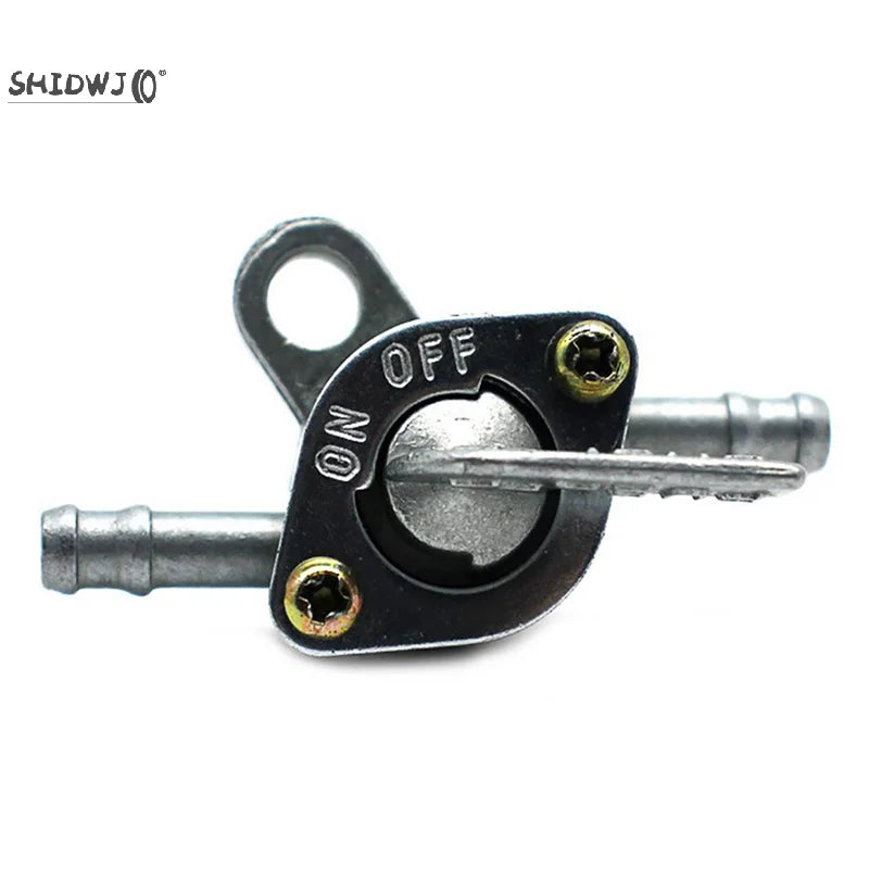 55mm X 6mm Universal Inline Petcock Motorcycle/Quad/Lawnmover Petrol Fuel Tap Anti-aging Anti-corrosive Leak Proof Rubber Silver