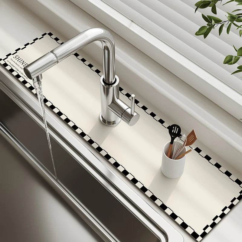 Diatomite Sink Faucet Drain Pad Absorbent Drying Mat For Kitchen Countertop Kitchen Sink Splash Mat Non-slip Table Mat - P12 Hub Europe