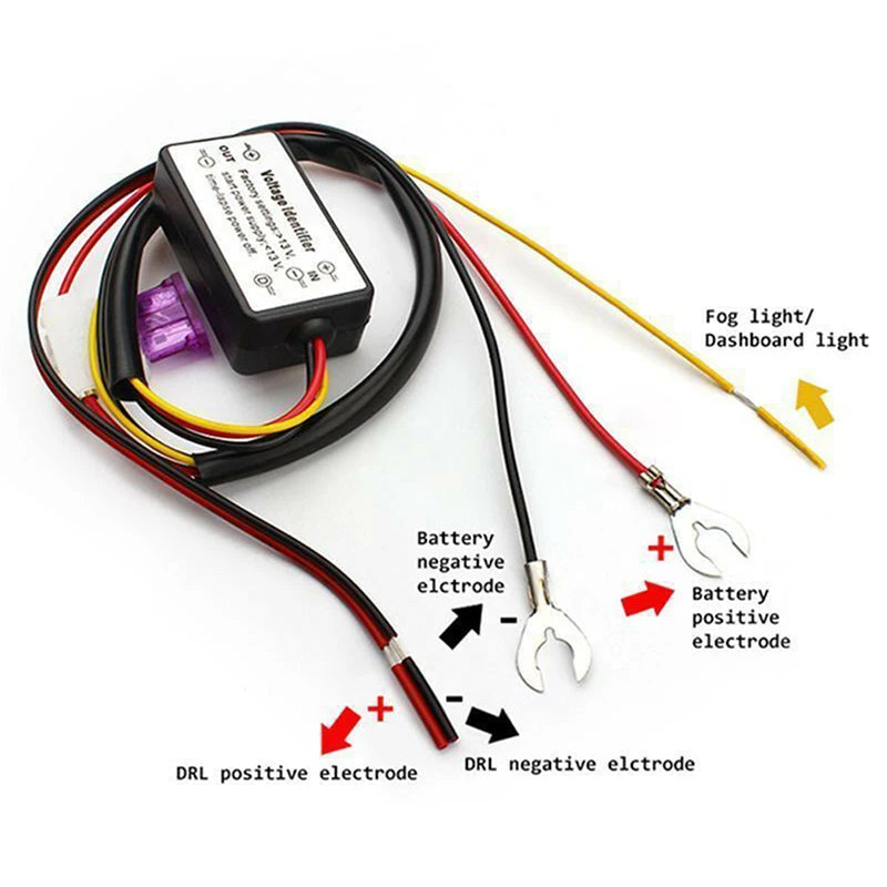 Car Daytime Running Light Controller Controller Automatic ON/OFF Harness Controller Module DRL Relay