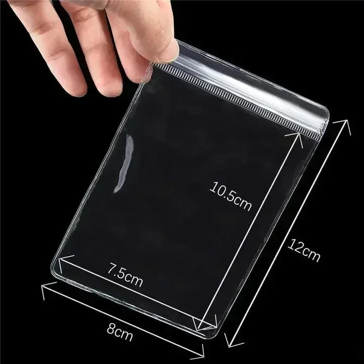 100/10Pcs PVC Jewelry Package Bags Thicken Self Sealing Pouches Anti-Oxidation Earring Necklace Clear Organizer Bag Reusable