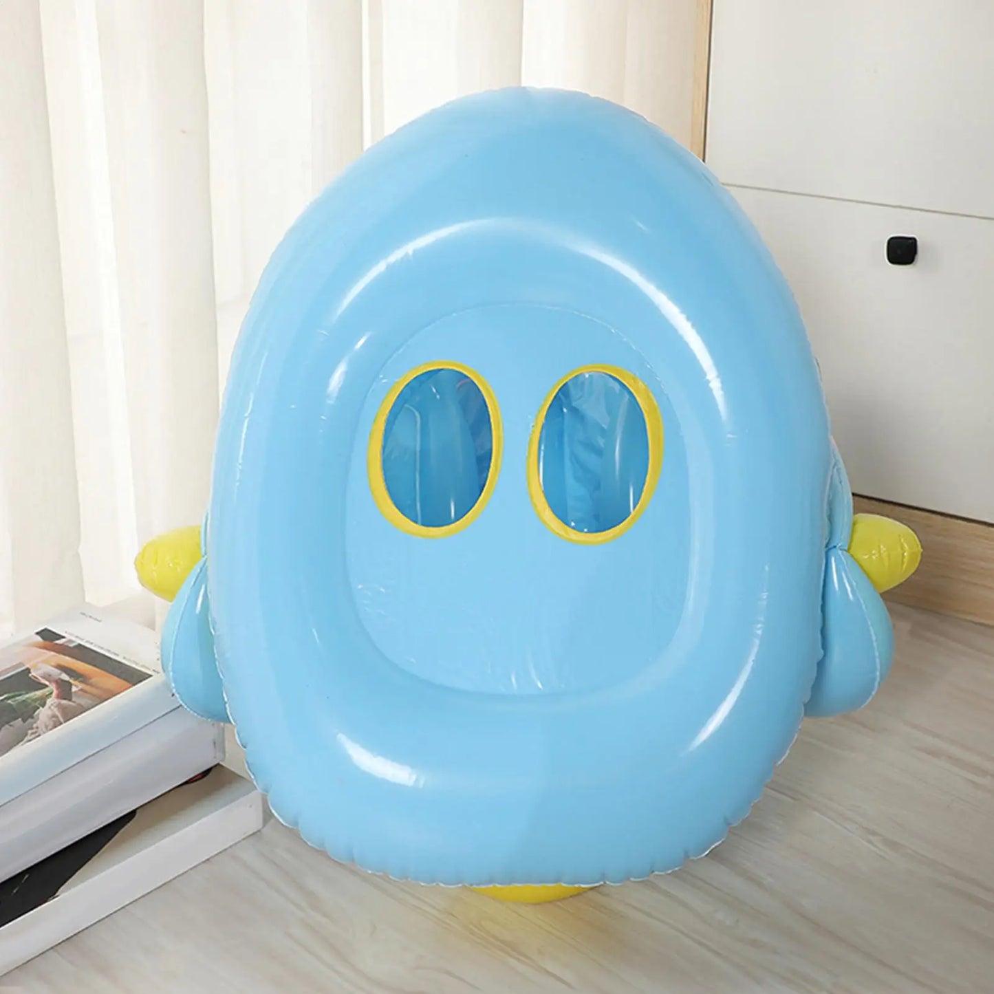 Summer Baby Float with Canopy Baby Pool Tube with Canopy Sun Protection Kids Water Ring with Seat for 6-36 Months Boys and Girls