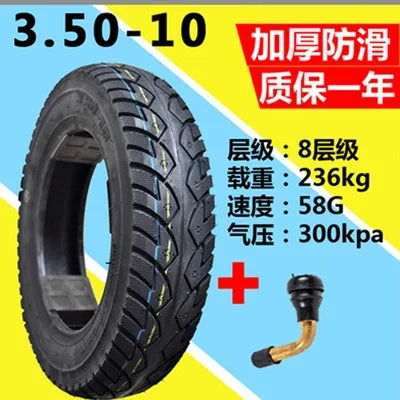 3.50-10 Tubeless Vacuum tyre Tire for E-Bike Motorcycle GY6 Scooter Electric Bike E-Bike E-scooter