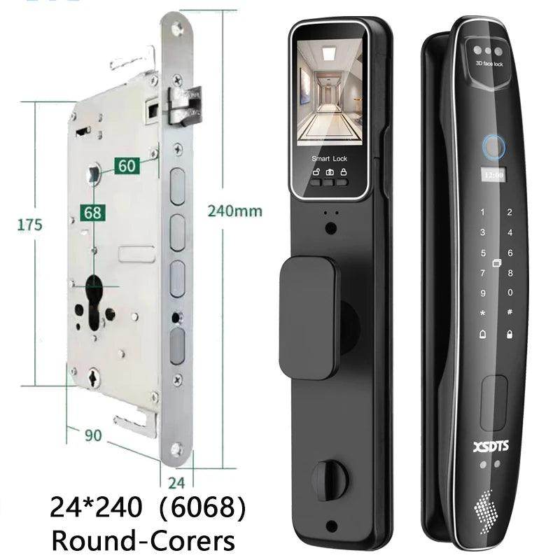 3D Face Smart Door Lock |Camera, Fingerprint, WiFi, 40-90cm - P12 Hub Europe