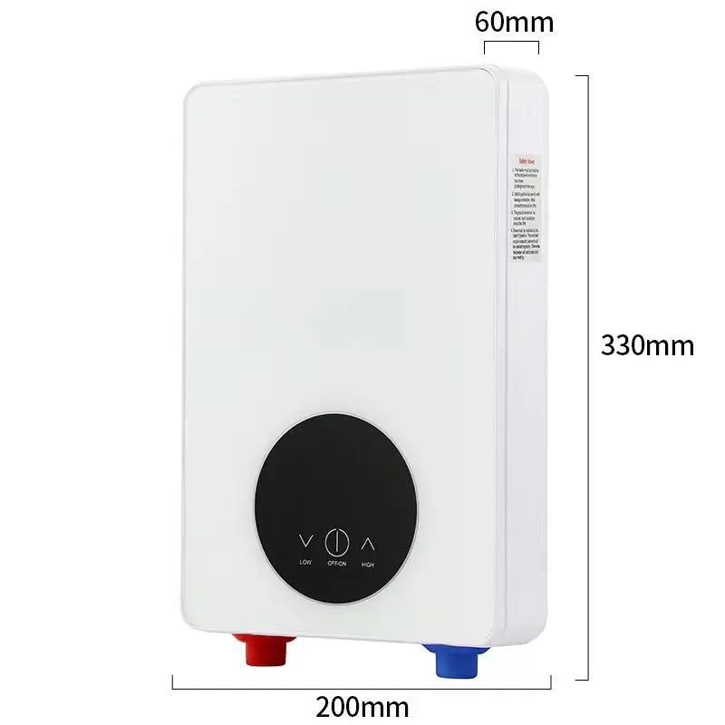 7000W Instant Water Heater LCD Display Thermostat Induction Heater Smart Touch Wall Mounted Electric Water Heater Shower