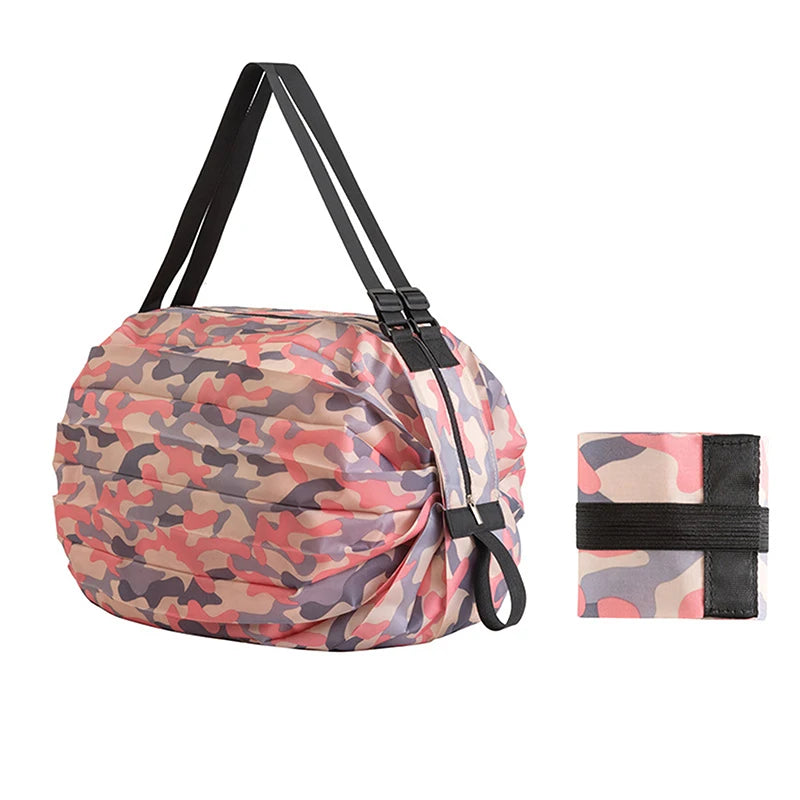Foldable Storage Bag With Handle Portable Travel Camouflage Handbags 2024 New Large Capacity Shopping Bag High Quality