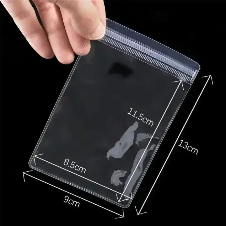 100/10Pcs PVC Jewelry Package Bags Thicken Self Sealing Pouches Anti-Oxidation Earring Necklace Clear Organizer Bag Reusable