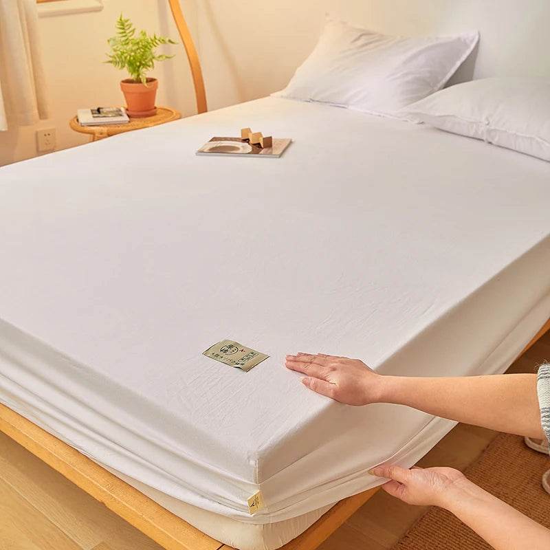 Fitted Bed Sheet Luxury Egyptian Pure Cotton Mattress Cover Bedspreads Elastic Bed Linens Soft Bedsheet (Pillowcase Can Order) - P12 Hub Europe
