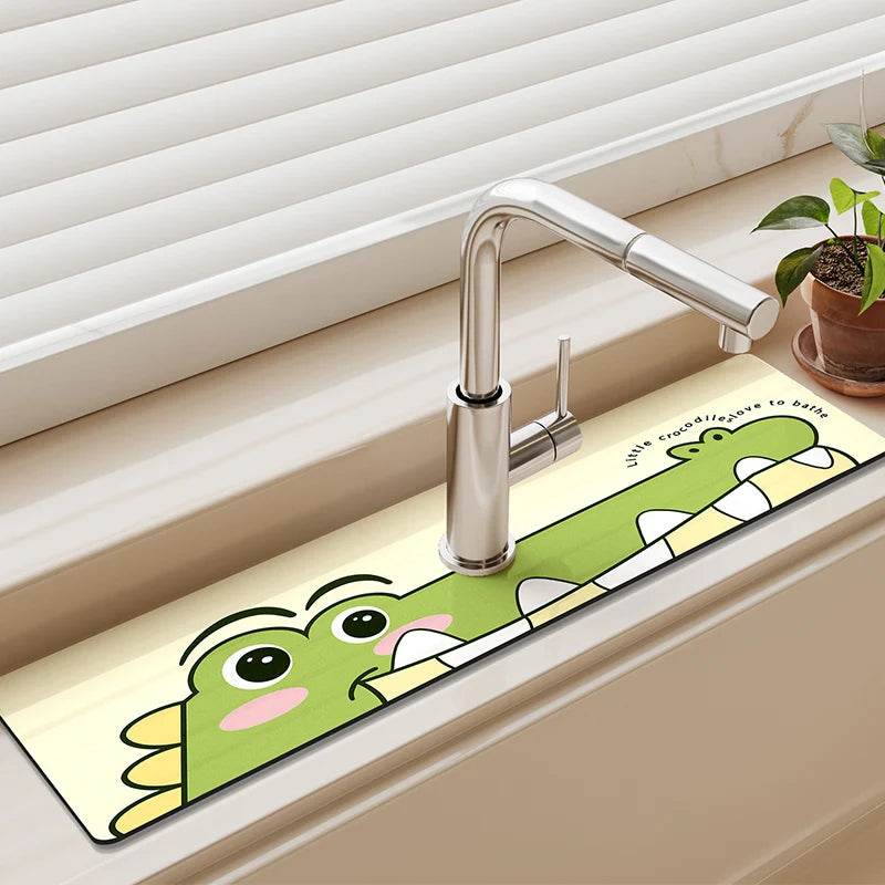 Diatomite Sink Faucet Drain Pad Absorbent Drying Mat For Kitchen Countertop Kitchen Sink Splash Mat Non-slip Table Mat - P12 Hub Europe