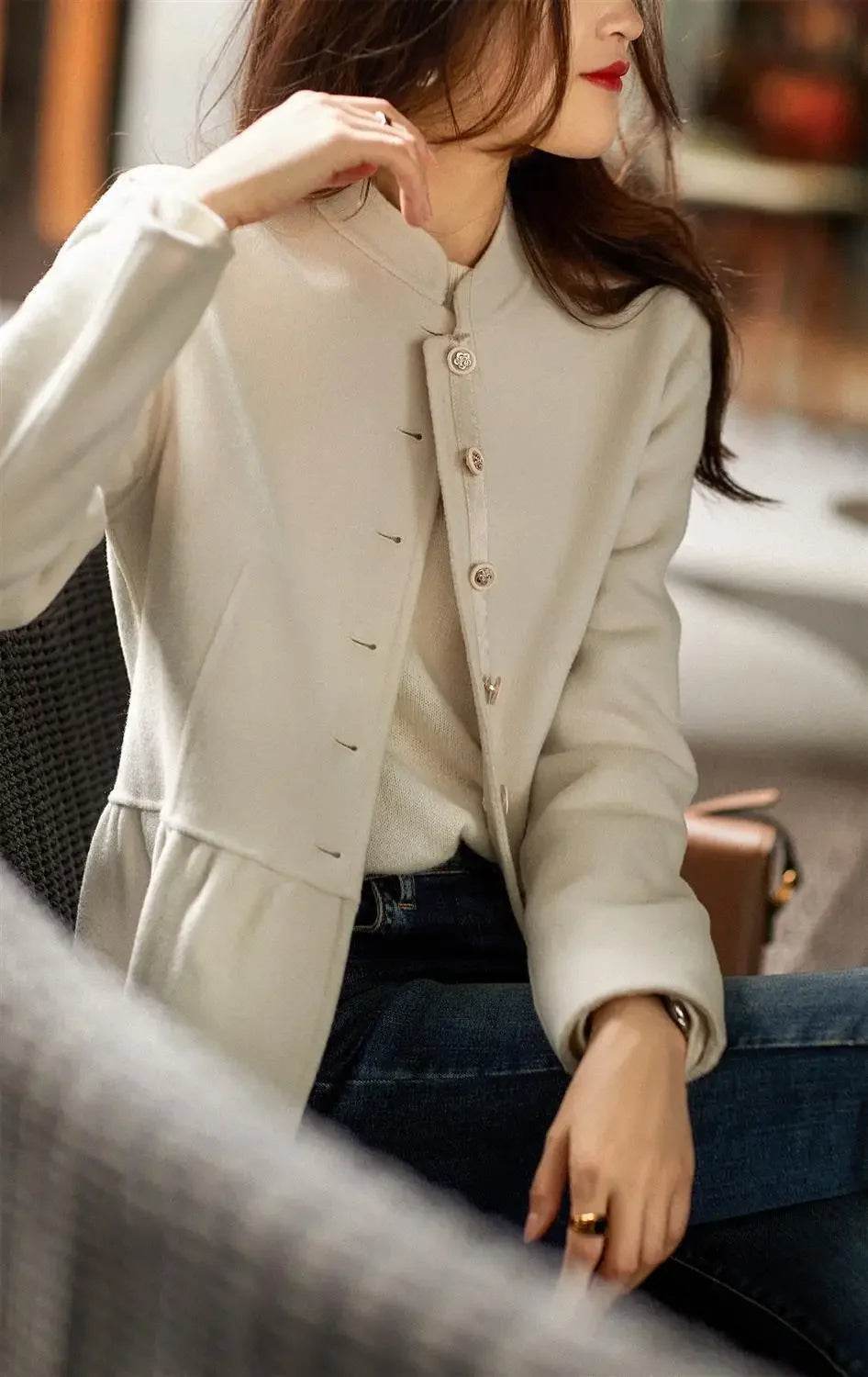 Slim Elegant Wool Coat - P12 Hub Europe