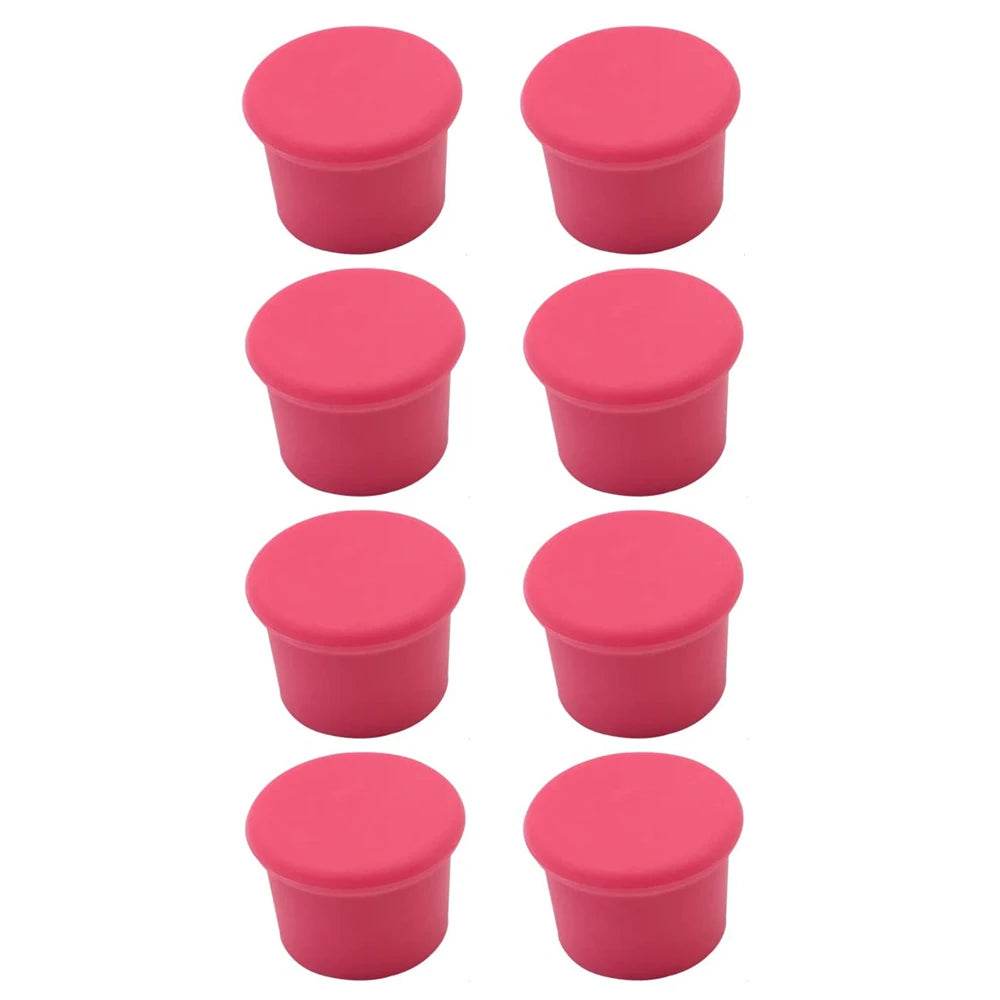 8Pcs Wine Stoppers Reusable Silicone Wine Corks Wine Bottle Stopper Beverages Beer Champagne Sealed Bottle Cap Keep Wine Fresh - P12 Hub Europe