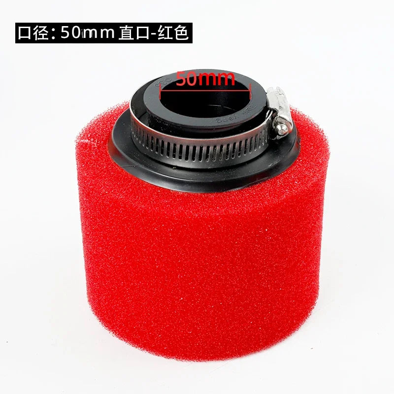 35mm 38mm 42mm 45mm 48mm 50mm 60MM Elbow Neck Foam Air Filter Sponge Cleaner Scooter Dirt Bike Motorcycle RED Kayo BSE