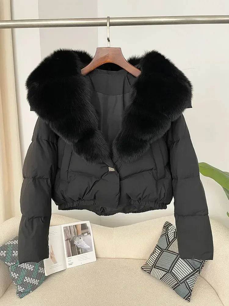 Short Fox Fur Down Puffer - P12 Hub Europe