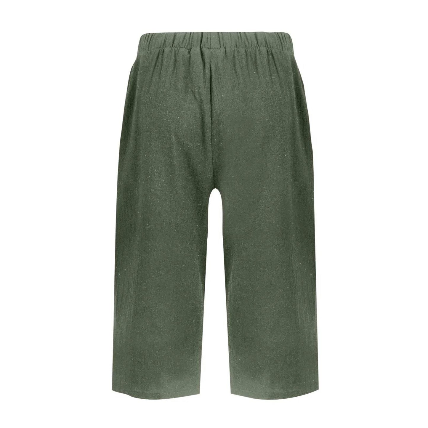 High Waist Solid Workout Capris - P12 Hub Europe