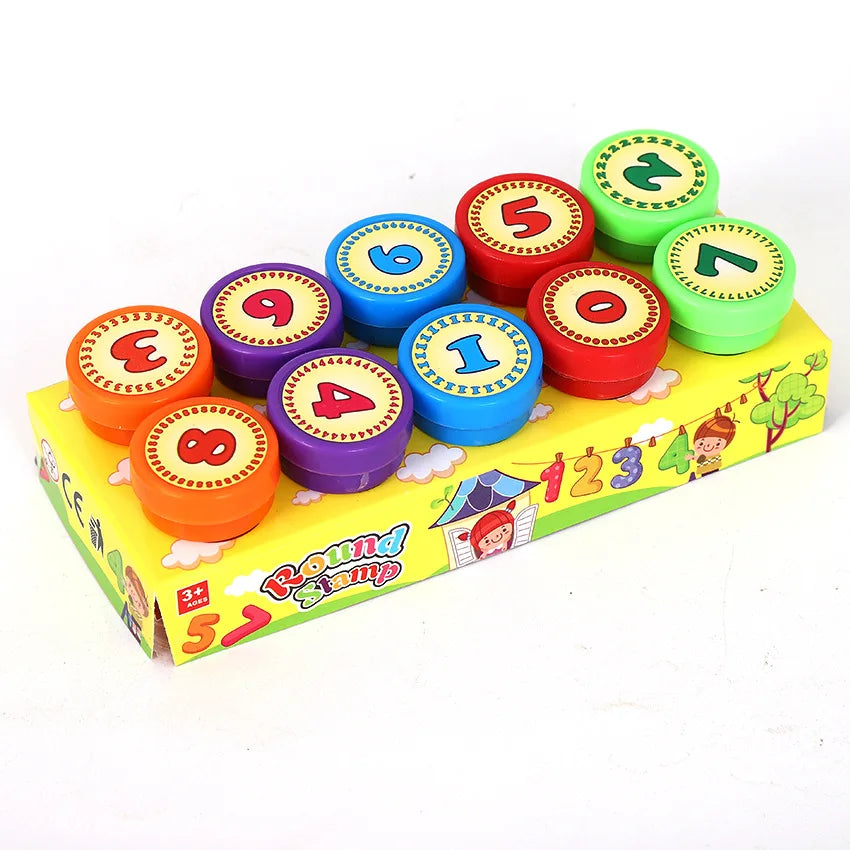 Hot Sale 10PCS Cute Cartoon Children's Stamps Teacher Kindergarten Reward Stamps Children's Early Education Toys and Gifts