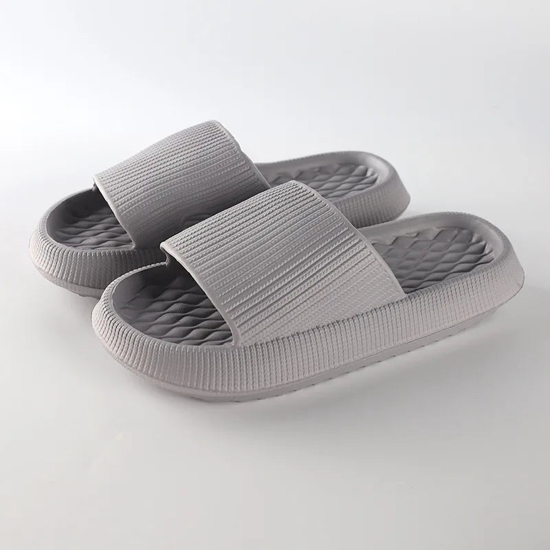 Crestar Women Summer Slippers Indoor Thick Sole Non-slip Bathroom Slides Comfort Soft Sole EVA Sandals Lady Beach Platform Shoes