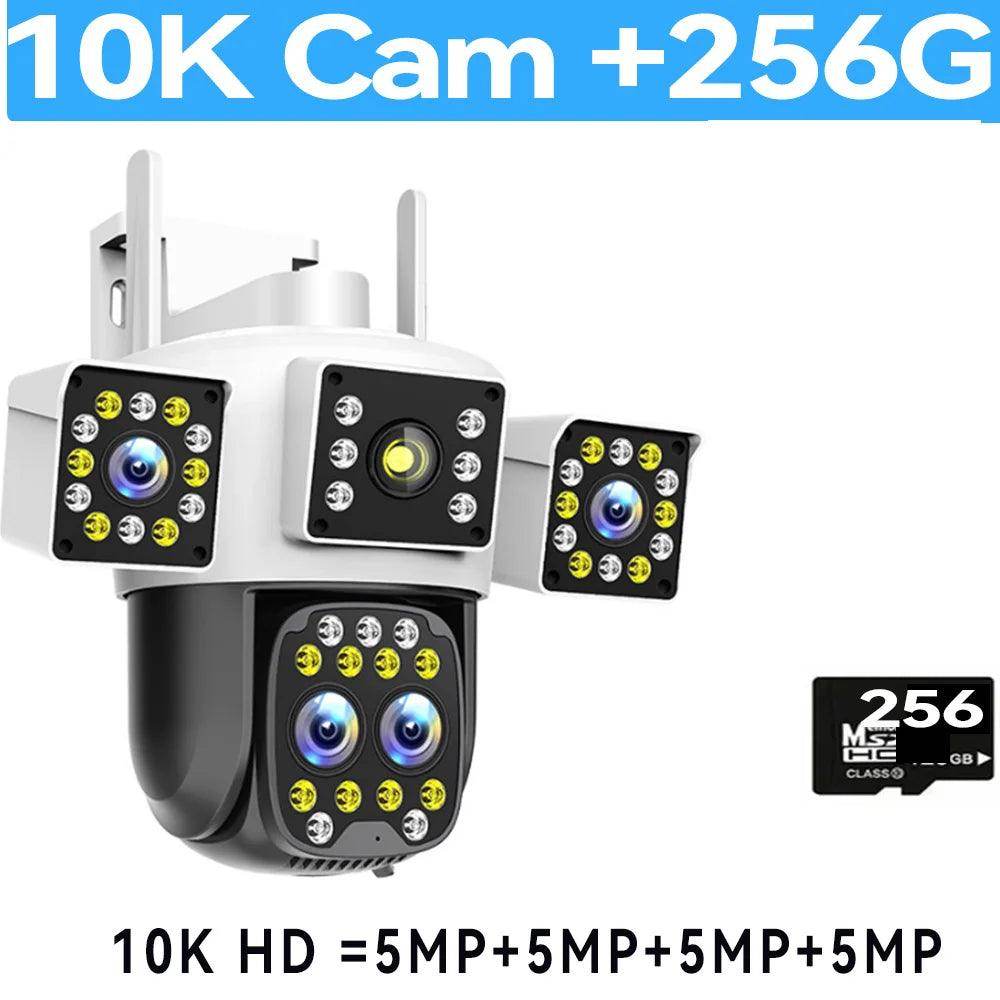 10x Zoom 4-Lens WiFi Cam 10K/20MP, Auto Track, Night - P12 Hub Europe