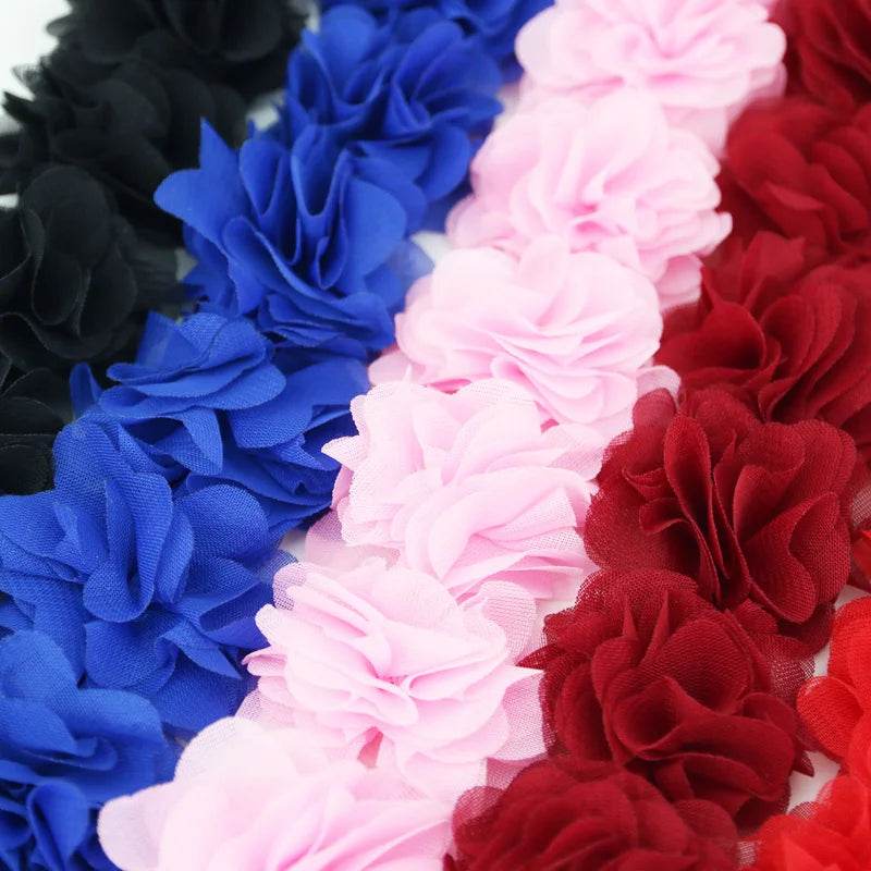 (1 meter) Chiffon lace fabric Webbing Decoration flower gift ribbons crafts Non-woven fabrics base - P12 Hub Europe