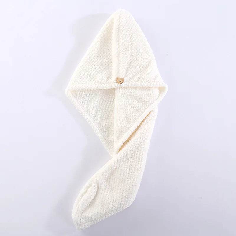Fast Absorption Hair Drying Turban Hat Pineapple Coral Fleece Long Hair Drying Hat Towel 25x65cm - P12 Hub Europe
