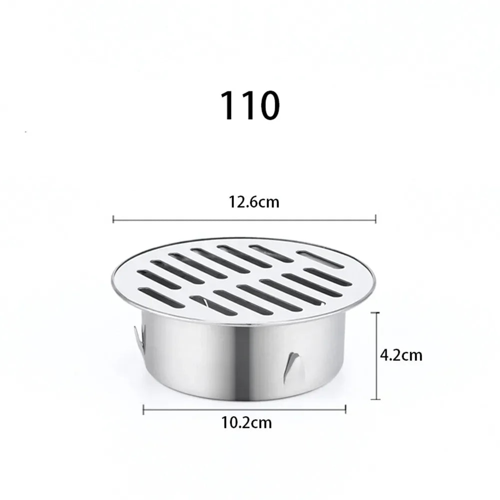 Outdoor Balcony Floor Drain Stainless Steel Drainage Roof Round Floor Drain Cover Rain Pipe Cap For Garden Floor Drain