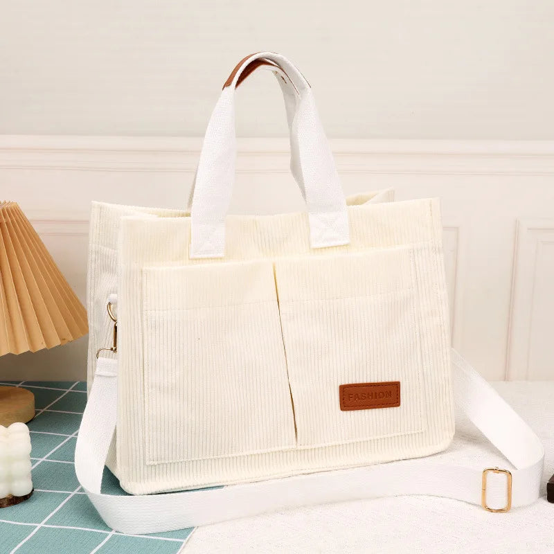 Ladies' handbag, large capacity new fashionable canvas shoulder bag, crossbody bag, commuting bag zwq