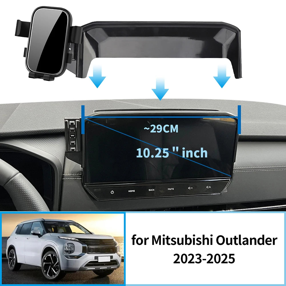 Car Mobile Phone Holder for Mitsubishi Outlander 2022-2024 (12.25in) GPS Bracket Navigation Stand Auto Accessories