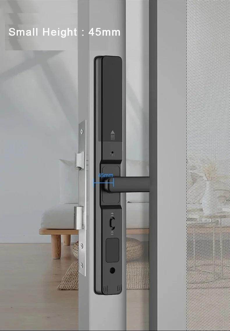 WiFi Sliding Door Lock | IP66, Fingerprint, Card, Code, Glass/Aluminum - P12 Hub Europe