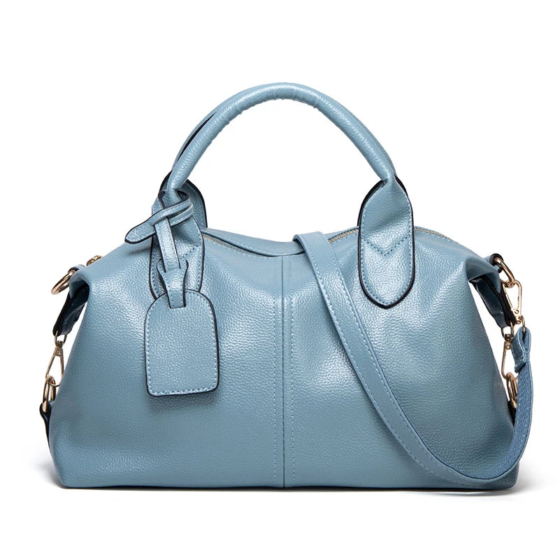 Women's Fashion and Elegant Large Capacity Oil Wax Leather Tote, Convenient Solid Artificial Leather Boston Crossbody Bag, Zipper Lock Anti-theft Commuter Bag, Double Handle Design, Adjustable Shoulder Strap, Professional Wom
