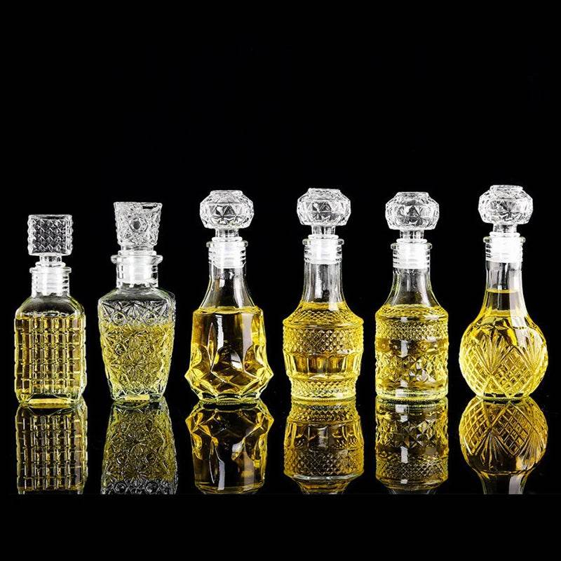 1Pcs 50ml Transparent Small Empty Spirit Whisky Wine Bottle Mini Glass Alcohol Liquor Bottles With Screw Cap Whiskey Decanter - P12 Hub Europe