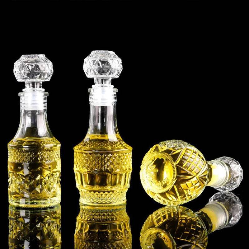 1Pcs 50ml Transparent Small Empty Spirit Whisky Wine Bottle Mini Glass Alcohol Liquor Bottles With Screw Cap Whiskey Decanter - P12 Hub Europe