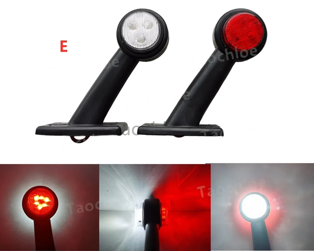 1Pair Truck 24v Side Marker Lights 12v Trailer Outline Lamp Clearance Lights Tail Light Assembly For Volvo truck For Scania