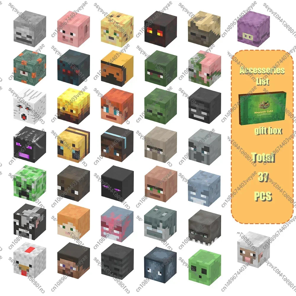 Magnetic Building Blocks Toys Build Mine World Magnet Cube Set for Kids 3+ DIY Models Children STEM Sensory Toys Holiday Gift