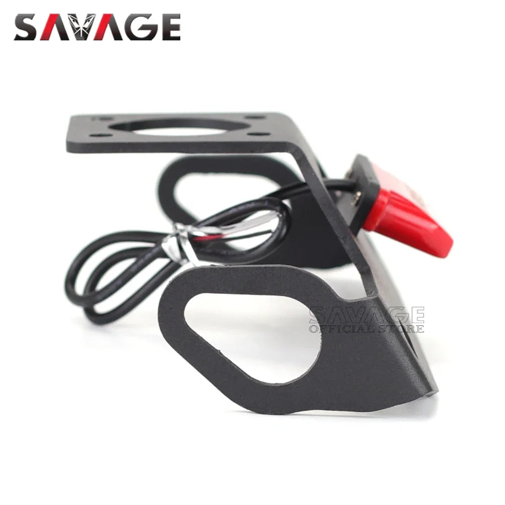 License Plate Holder For YAMAHA YZF R6 2006-2022 YZFR6 18 2020 Motorcycle Tail Frame Bracket LED Number Light Fender Eliminator