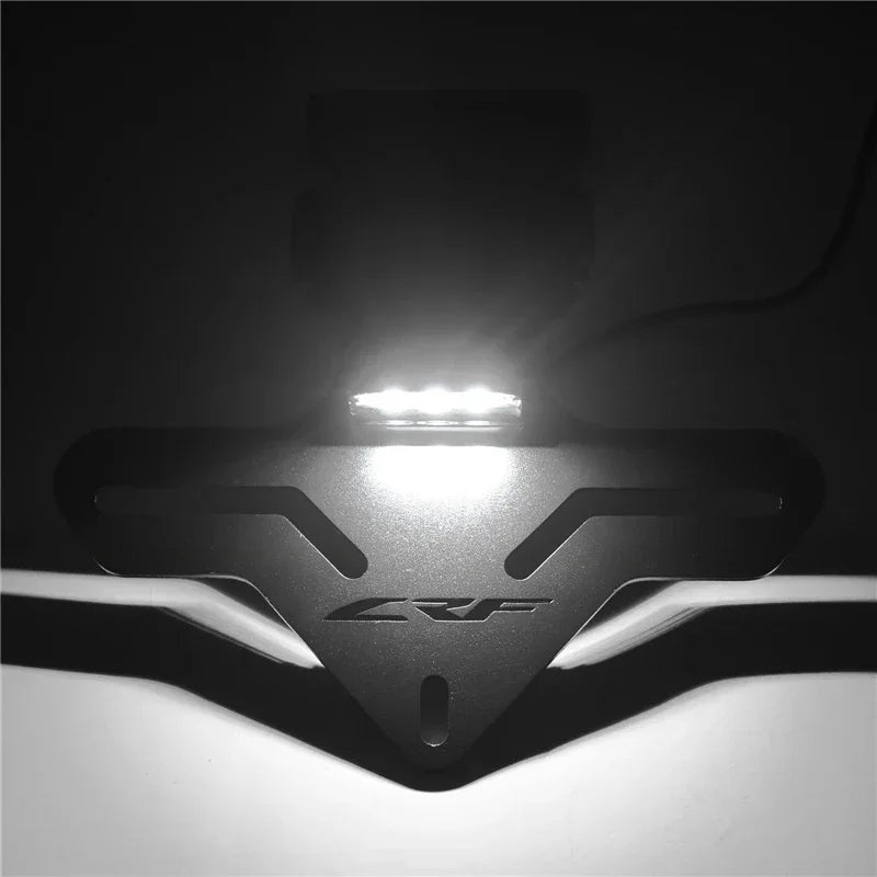 Motorbike Rear Registration Bracket Tail Tidy License Plate Holder Frame LED light For Honda CRF300L CRF 300 L Rally 2021-2024