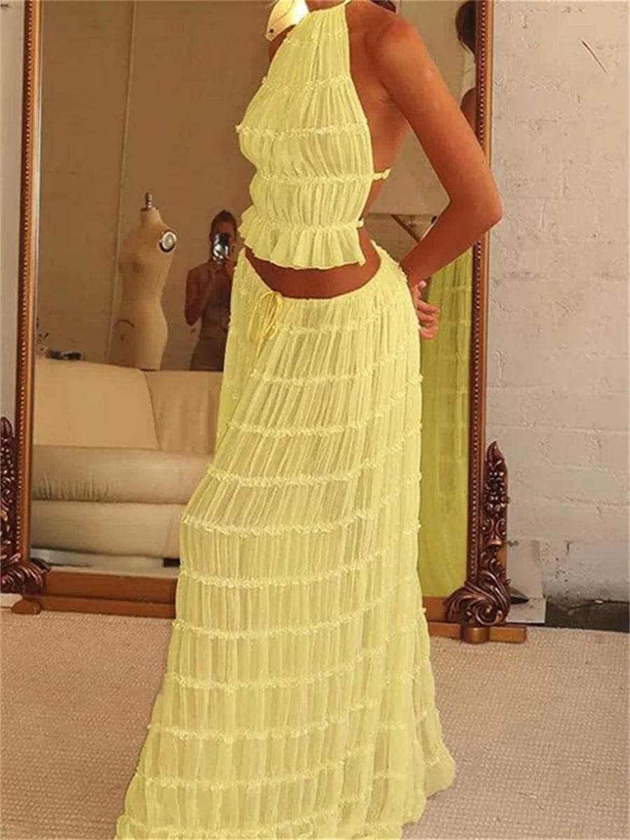 Elegant Backless Maxi Set - P12 Hub Europe
