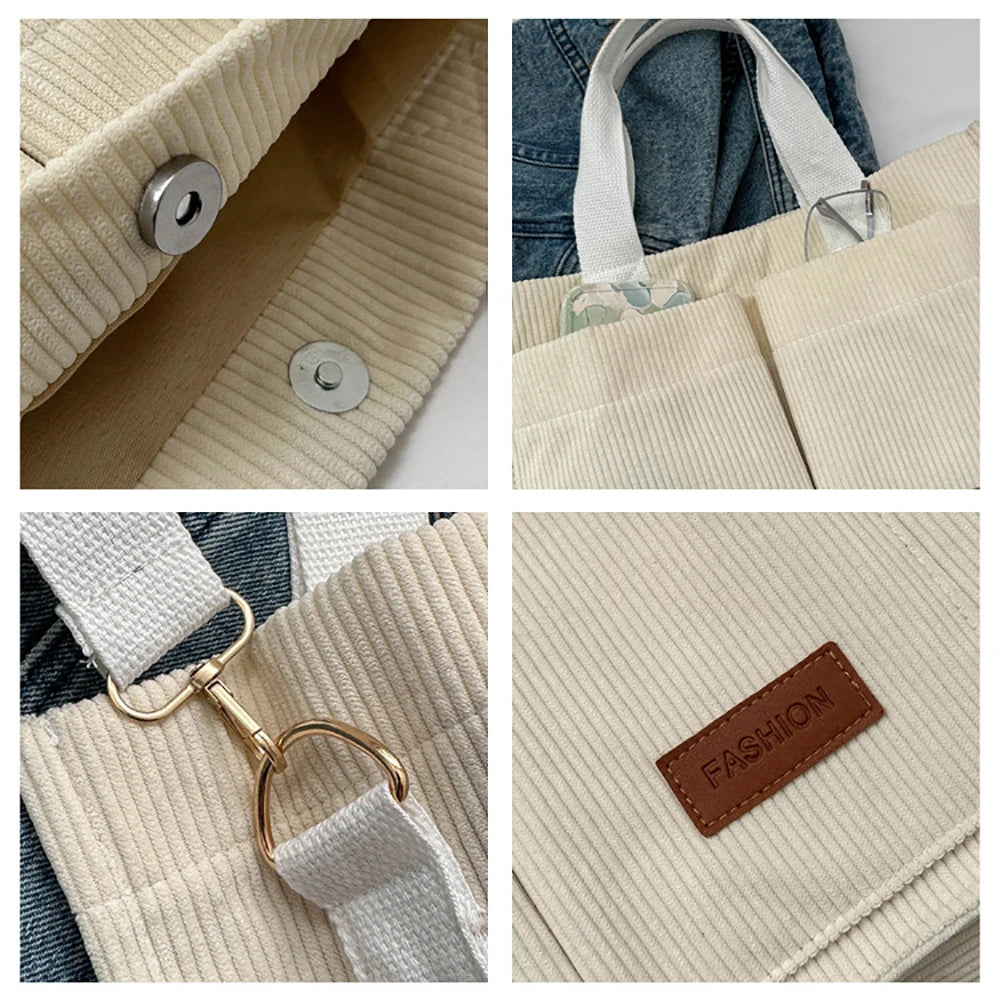 Ladies' handbag, large capacity new fashionable canvas shoulder bag, crossbody bag, commuting bag zwq