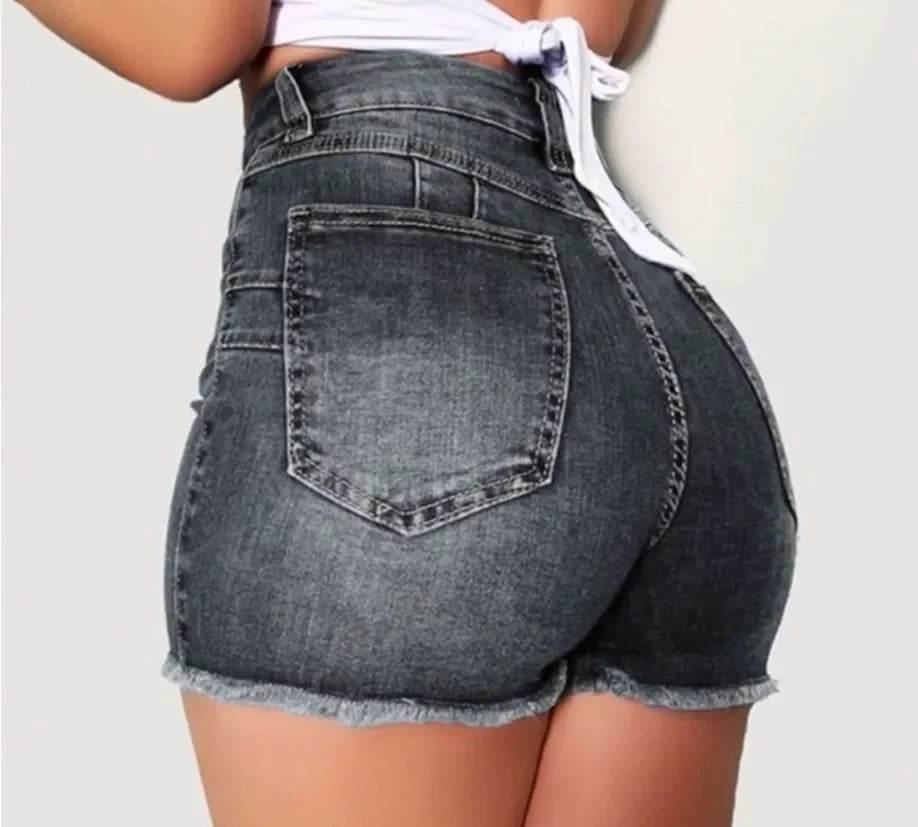 Women's Distressed Denim Shorts - P12 Hub Europe
