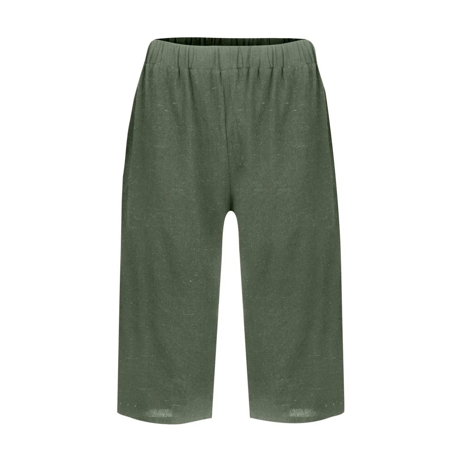 High Waist Solid Workout Capris - P12 Hub Europe