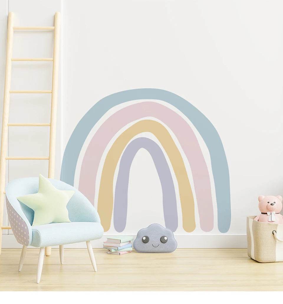 Nursery Boho Rainbow Wall Decals Wallpapers Wall Stickers Waterproof Children Living Room Bedroom KIds Baby Home Decor - P12 Hub Europe
