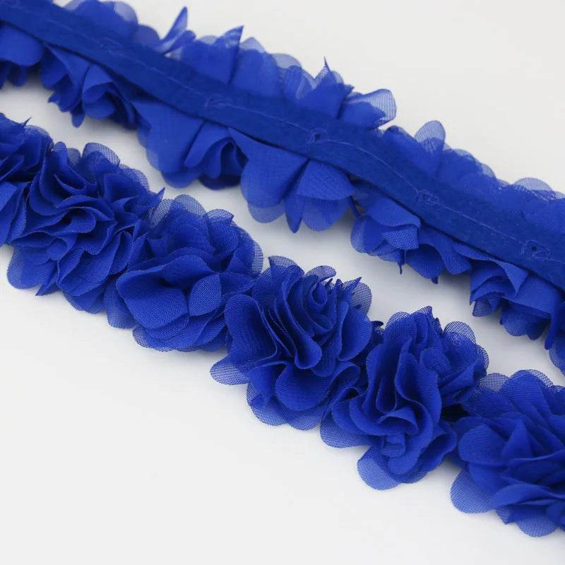 (1 meter) Chiffon lace fabric Webbing Decoration flower gift ribbons crafts Non-woven fabrics base - P12 Hub Europe
