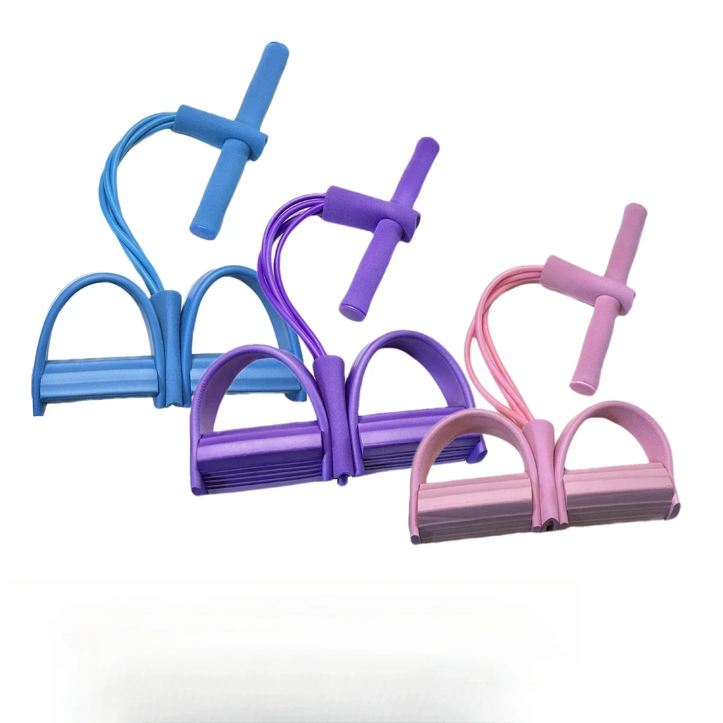 4/6Tube Pedal Tensioner Multi-Functional Household Fitness Equipment Yoga Abdominal Strengthening Elastic Band Tension Rope