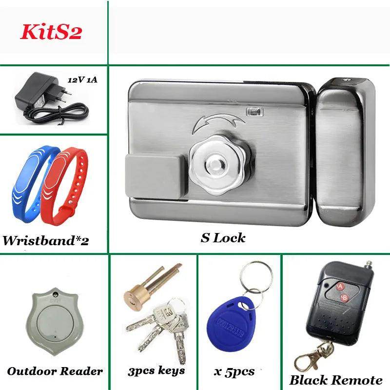 Electric Rim Lock 12V RFID Wristband, eWeLink WiFi, Remote - P12 Hub Europe