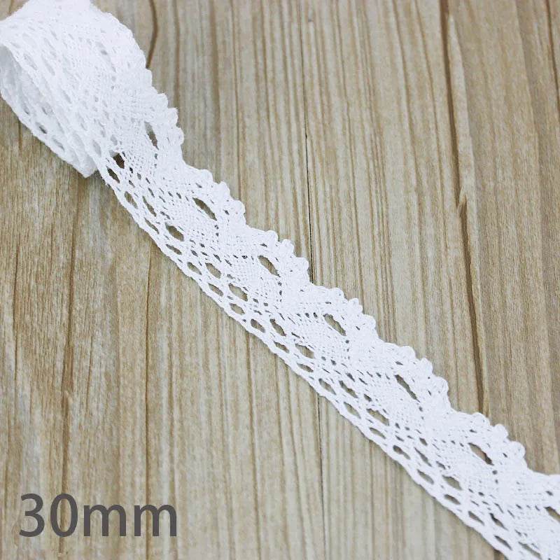(5Meter/roll) White Beige Cotton Embroidered Lace Net Ribbons Fabric Trim DIY Sewing Handmade Craft Materials - P12 Hub Europe