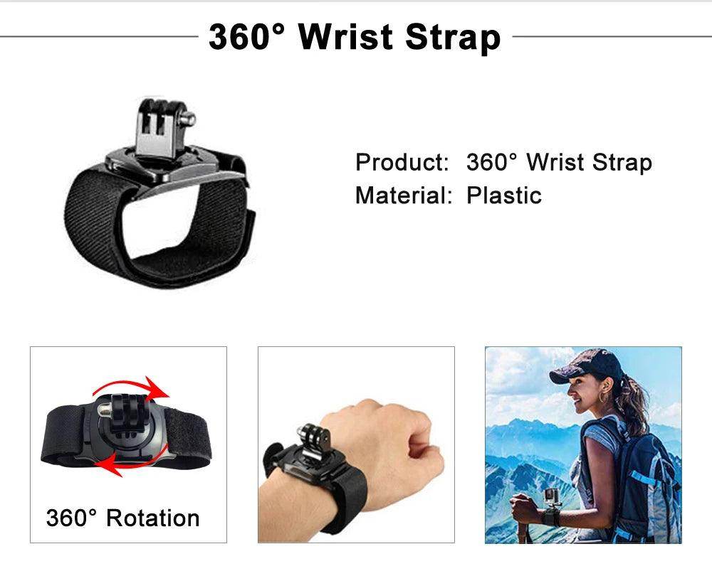 Action Camera Accessories Kit Mounts, Straps, Adapters - P12 Hub Europe