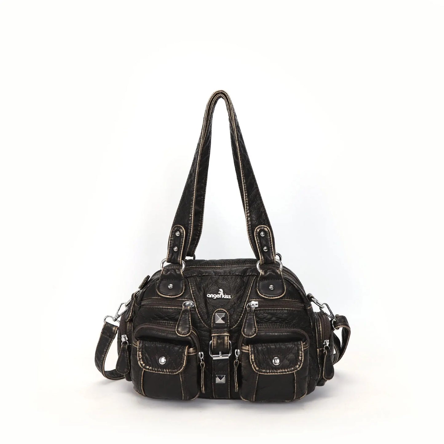 Angelkiss Women Handbags Satchel Top-handle Handbag PU Shoulder Bag Dumpling Pack Give Gifts Shoulder Bags Phone Money Pack