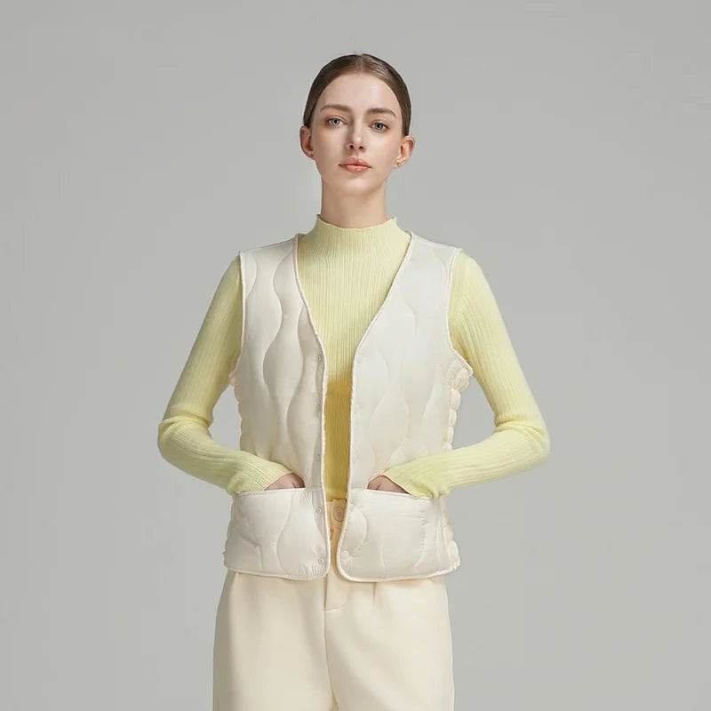 Women's Lightweight Down Vest - P12 Hub Europe