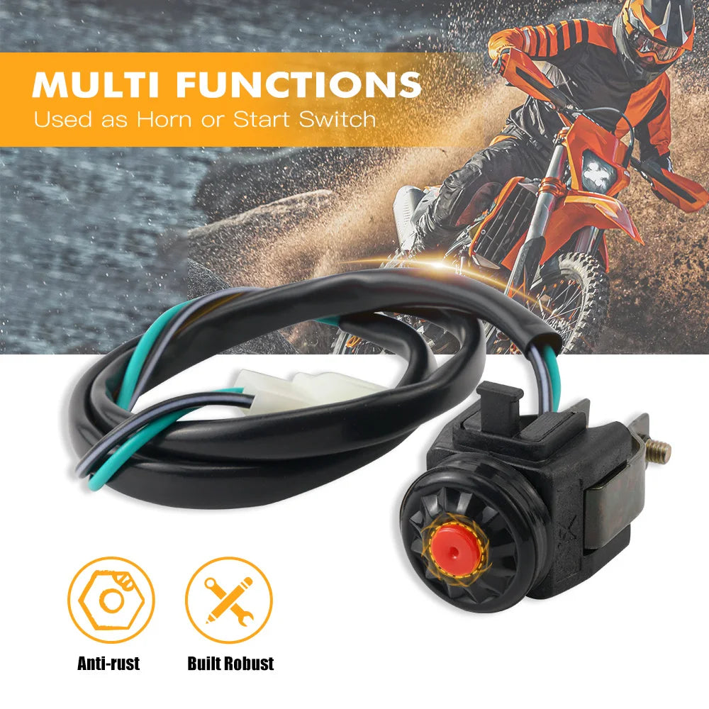 NICECNC For KTM Husqvarna GasGas Beta ATV Motorcycle Ignition Kill Switch 22mm Handlebar Ignition Kill Switch Button Horn Start