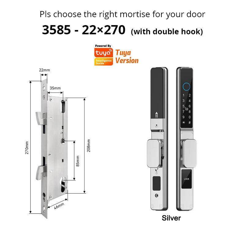 WiFi Smart Sliding Door Lock IP66, Fingerprint, Card, Code - P12 Hub Europe
