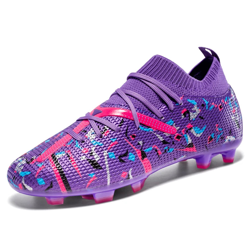 Pink Artificial Grass Soccer Shoes Men High quality Non Slip Football Shoes for Men Football Field Cleats Adult tenis de fútbol