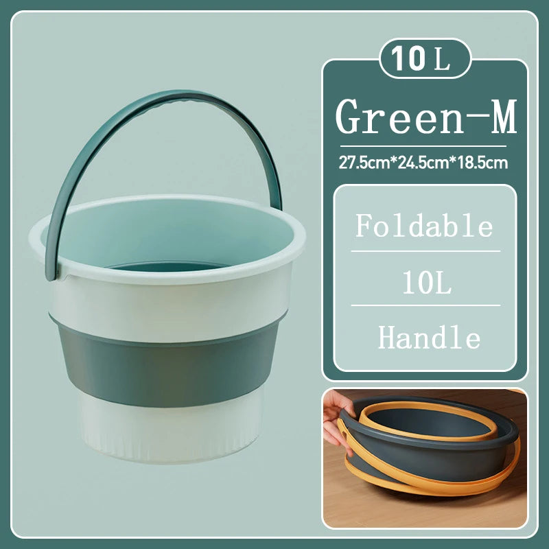 Portable Foldable Bucket Basin 5/10/17L Silicone Bucket Camping Laundry Basket Car Wash Fishing Bathroom Tool Household Supplies
